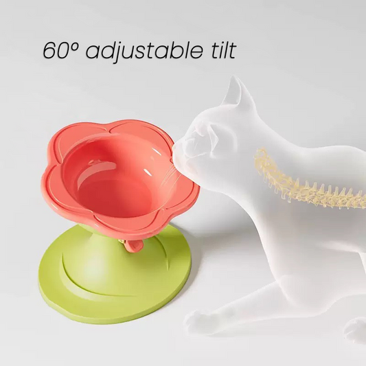 Adjustable Flower Ceramic Pet Bowl