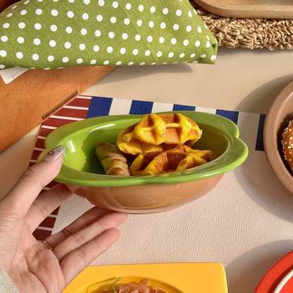 Hamburger Ceramic Bowl Plate Set