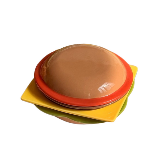 Hamburger Ceramic Bowl Plate Set
