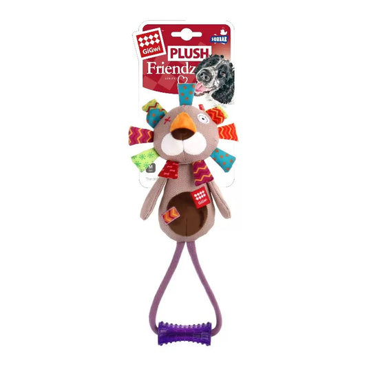 GIGwi Squeaky Plush Tug Toy for Dogs