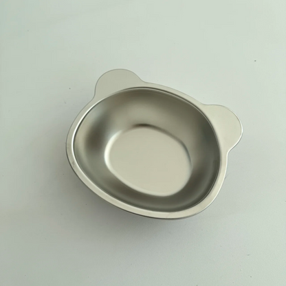 Stainless Steel Bear Small Bowl & Matching Spoon Set
