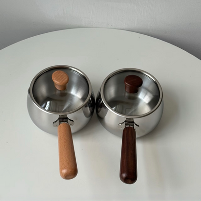 Mini Beech Wood & Black Walnut Wood Pot Extra Large Ramen Pot