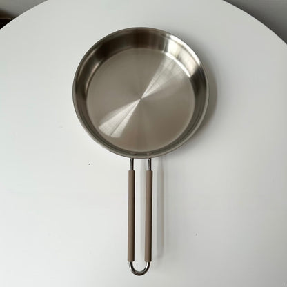 Uncoated thickened Tri-Ply Stainless Steel Frying Pan - 24cm