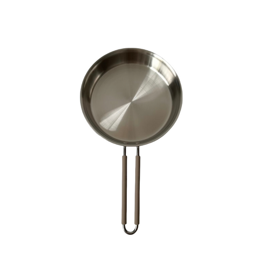 Uncoated thickened Tri-Ply Stainless Steel Frying Pan - 24cm