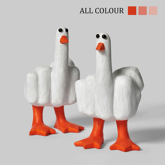 Middle Finger Duck Resin Desktop Decoration Hilarious Office Prank Gift