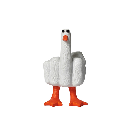 Middle Finger Duck Resin Desktop Decoration Hilarious Office Prank Gift