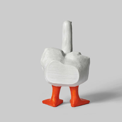 Middle Finger Duck Resin Desktop Decoration Hilarious Office Prank Gift