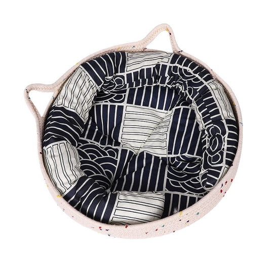 Cotton Rope Weaving Cat Bed