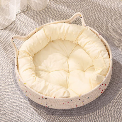 Cotton Rope Weaving Cat Bed