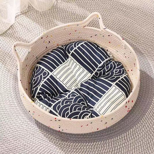 Cotton Rope Weaving Cat Bed