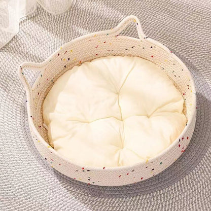 Cotton Rope Weaving Cat Bed