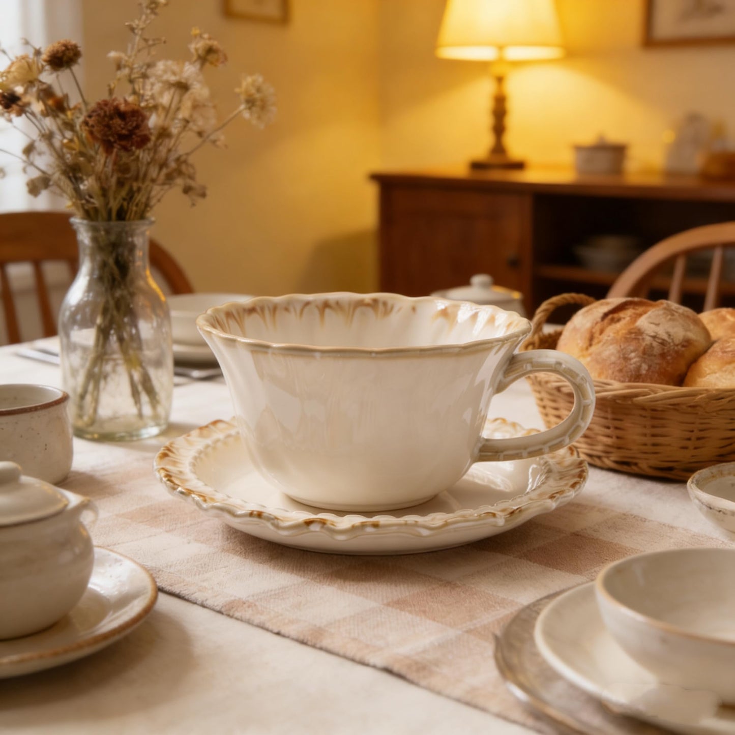 Vintage Farmhouse Porcelain Mug